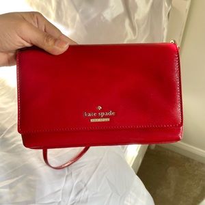 Kate Spade Red Crossbody Leather Purse